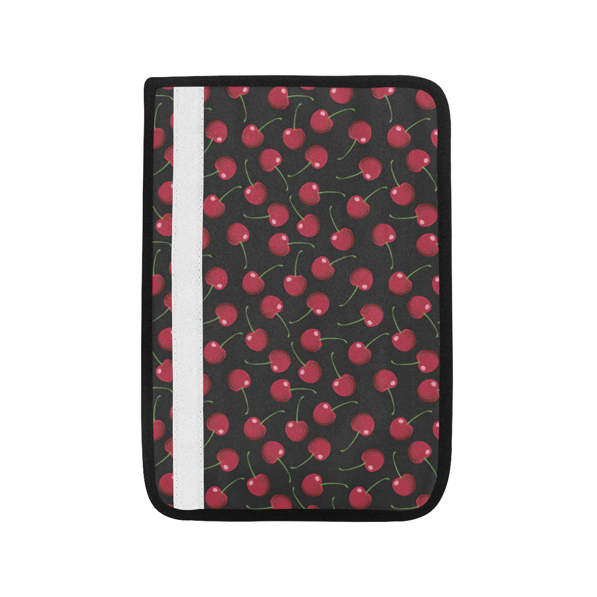Cherry Black Background Car Seat Belt Cover