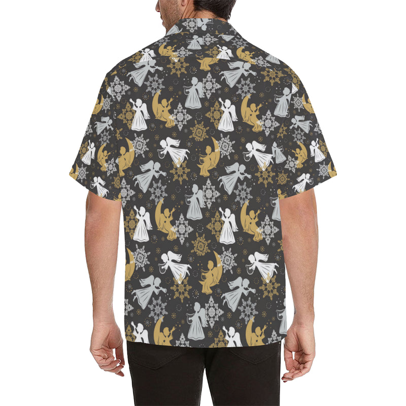 Angel Pattern Print Design 04 Men's Hawaiian Shirt