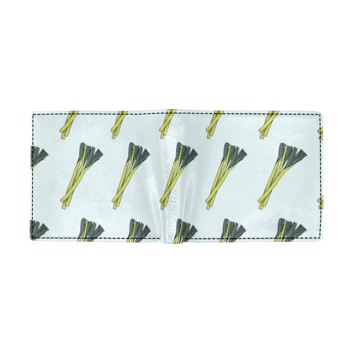 Leek Pattern Print Design 03 Men's ID Card Wallet