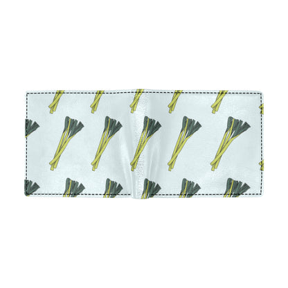 Leek Pattern Print Design 03 Men's ID Card Wallet
