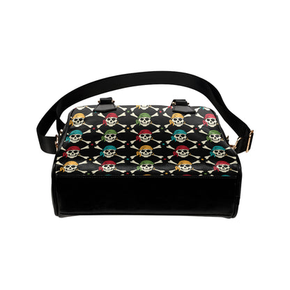 Pirate Pattern Print Design A01 Shoulder Handbag