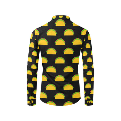 Taco Pattern Print Design TC06 Men's Long Sleeve Shirt