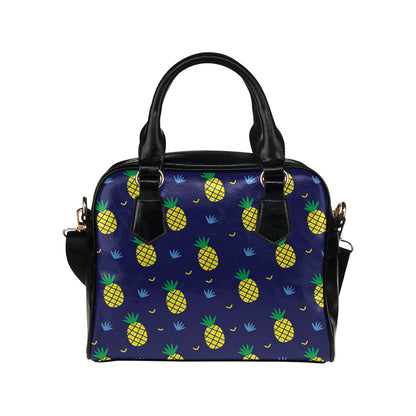 Pineapple Pattern Print Design A01 Shoulder Handbag