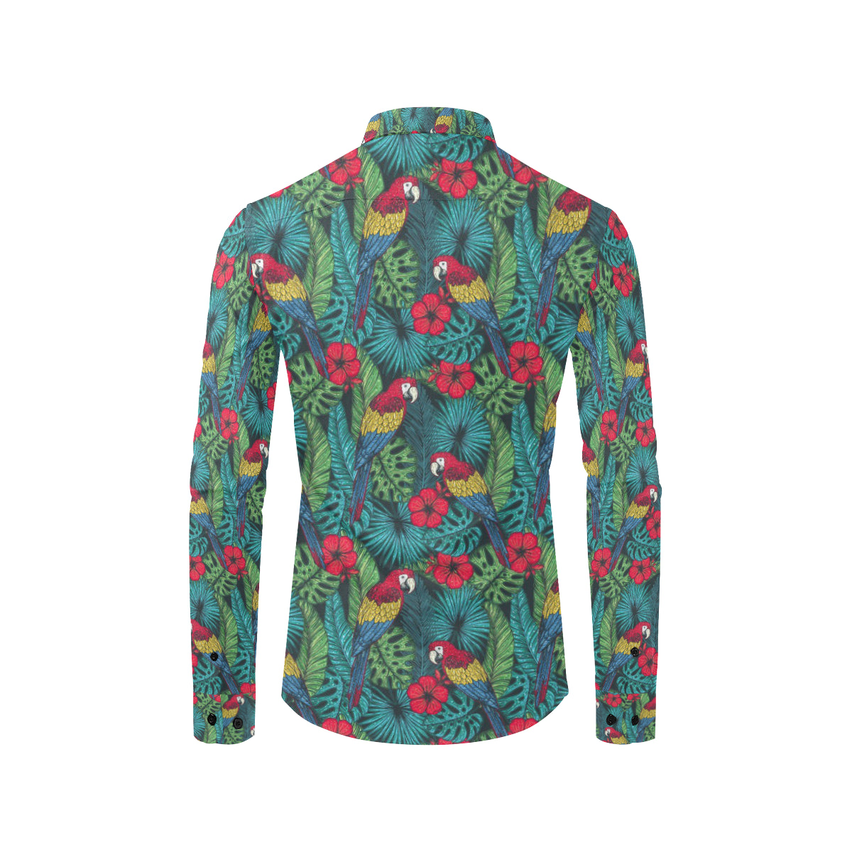 Parrot Pattern Print Design A05 Men's Long Sleeve Shirt