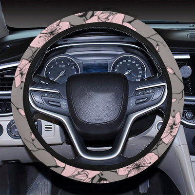 Cherry Blossom Pattern Print Design CB05 Steering Wheel Cover with Elastic Edge