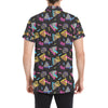 80s Pattern Print Design 3 Men's Short Sleeve Button Up Shirt