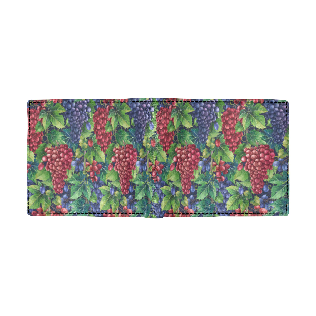 Grape Pattern Print Design GP02 Men's ID Card Wallet