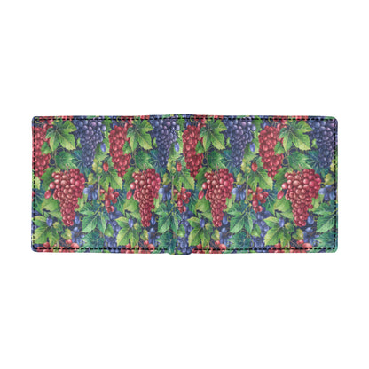 Grape Pattern Print Design GP02 Men's ID Card Wallet