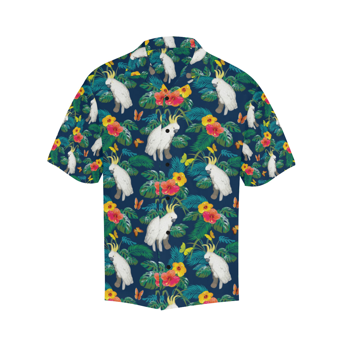 Cockatoo Tropical Pattern Print Design 02 Men's Hawaiian Shirt