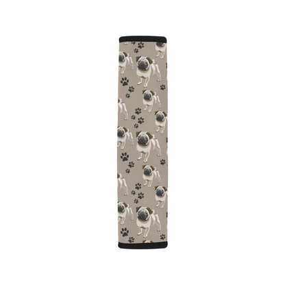Pug Pattern Print Design A04 Car Seat Belt Cover