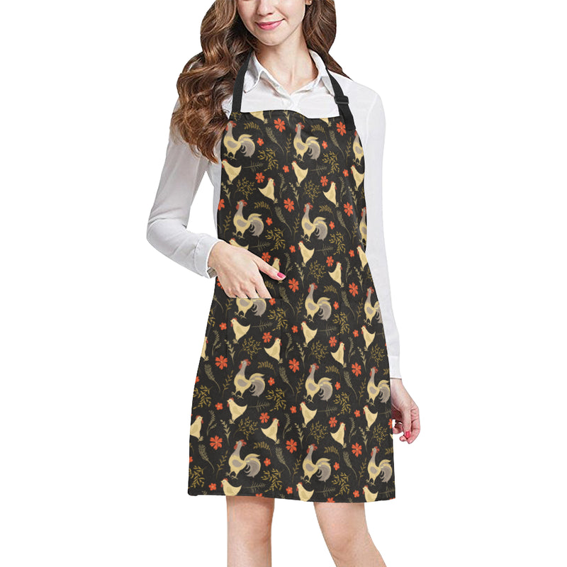 Chicken Pattern Print Design 04 Apron with Pocket