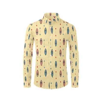 Kayak Pattern Print Design 02 Men's Long Sleeve Shirt