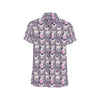 Chihuahua Happy Pattern Men's Short Sleeve Button Up Shirt