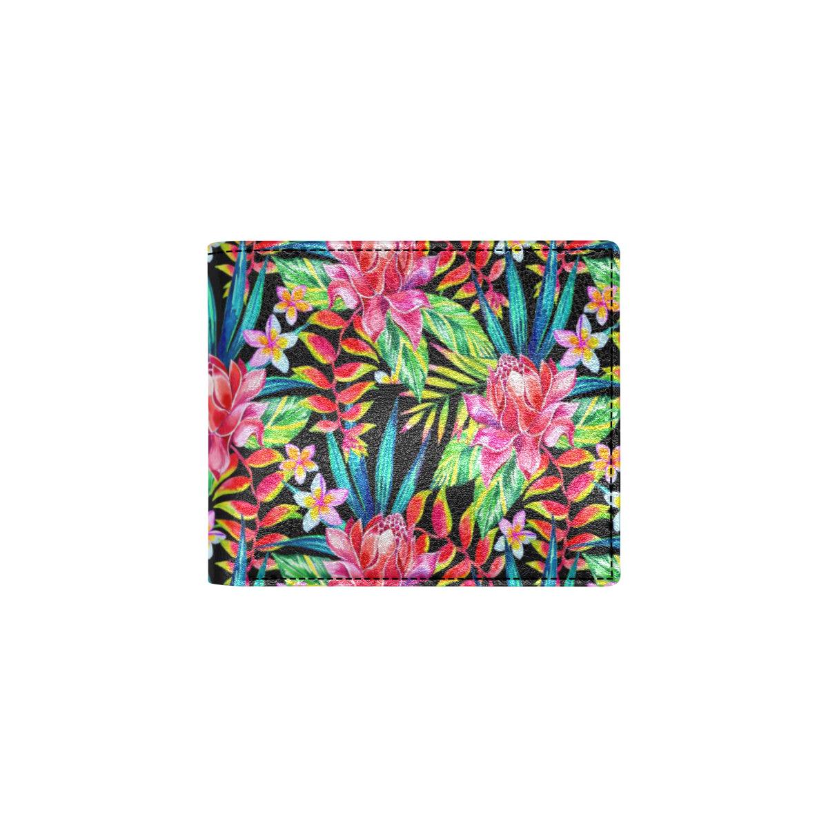 Heliconia Pattern Print Design HL02 Men's ID Card Wallet