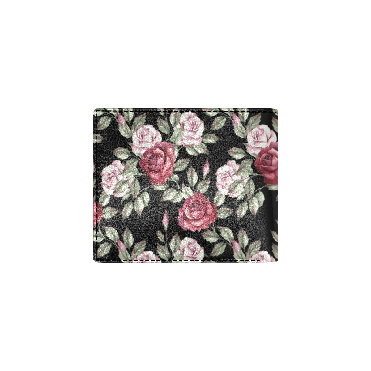 Rose Red Pink Pattern Print Design RO03 Men's ID Card Wallet