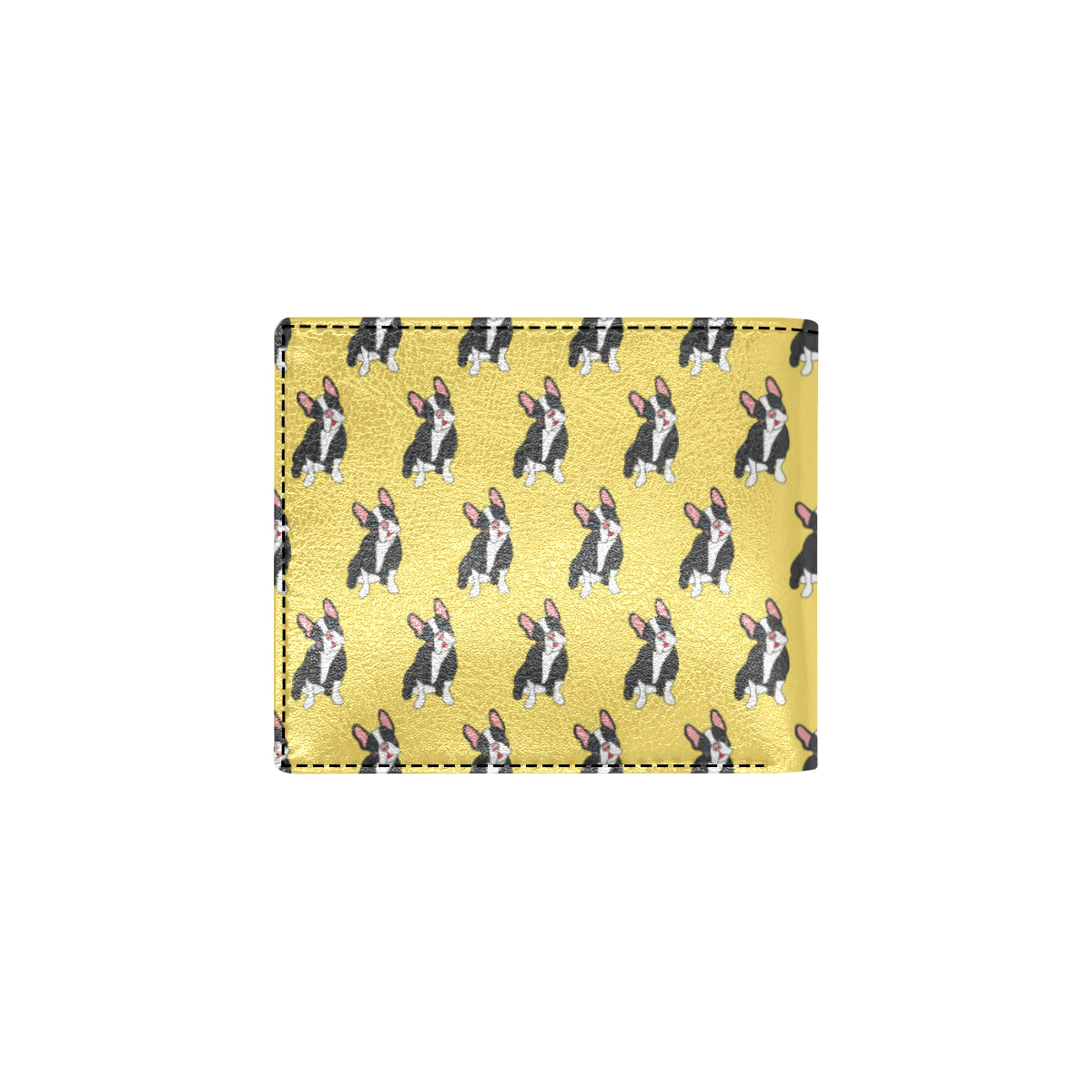 Boston Terrier Pattern Print Design 06 Men's ID Card Wallet