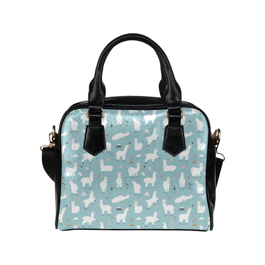 Alpaca Pattern Print Design 02 Shoulder Handbag