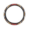 Native Pattern Print Design A06 Steering Wheel Cover with Elastic Edge