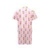 Giraffe Cute Pink Polka Dot Print Men's Romper