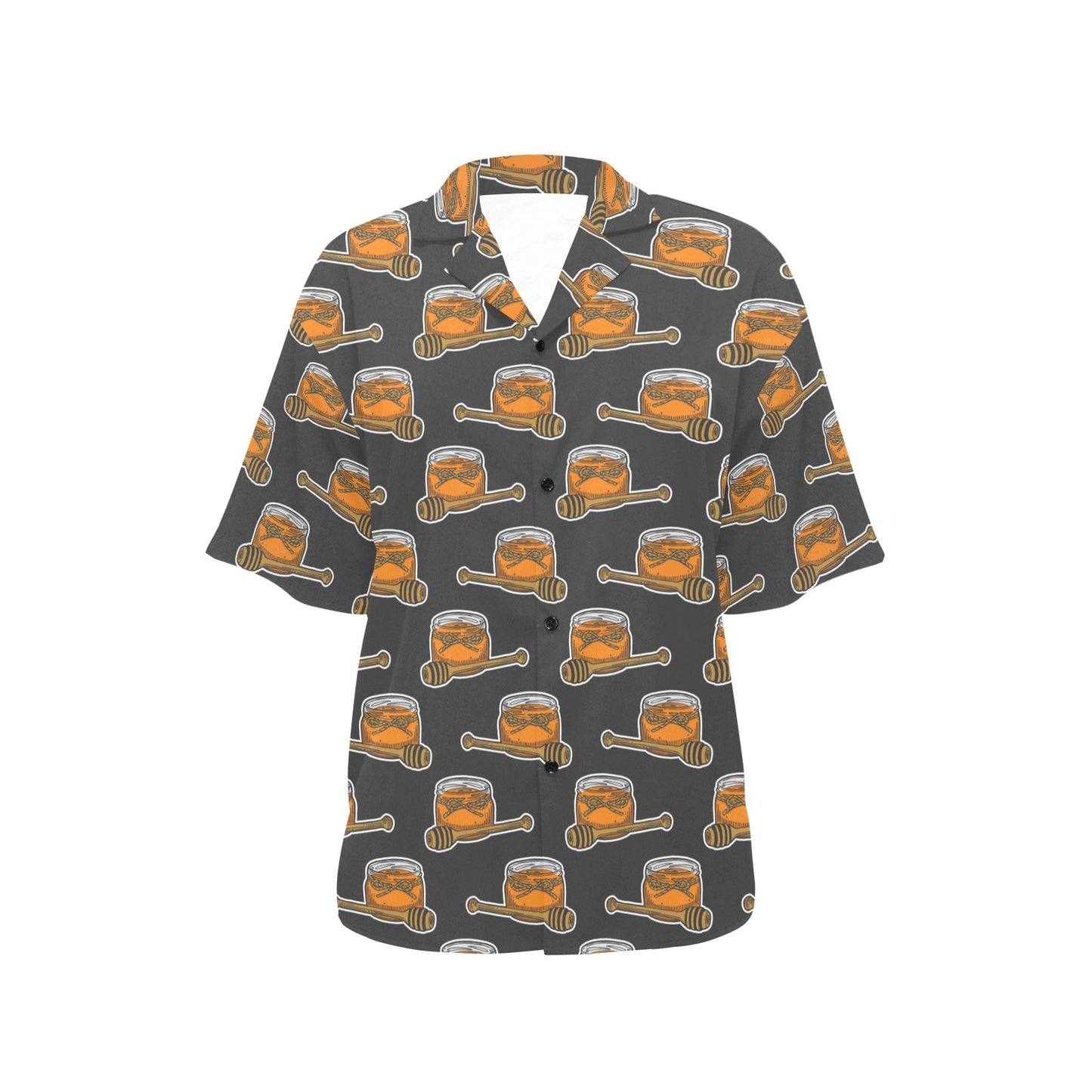Honey Bee Print Design LKS305 Women's Hawaiian Shirt