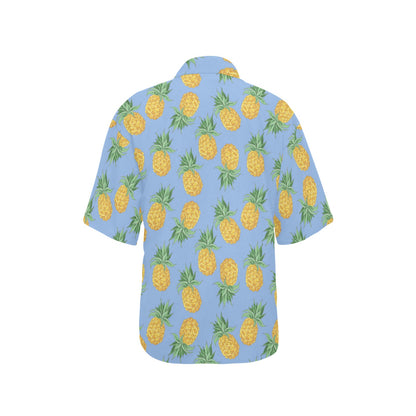 Pineapple Pattern Print Design A04 Women's Hawaiian Shirt