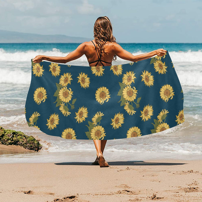 Sunflower Print Design LKS305 Beach Towel 32" x 71"