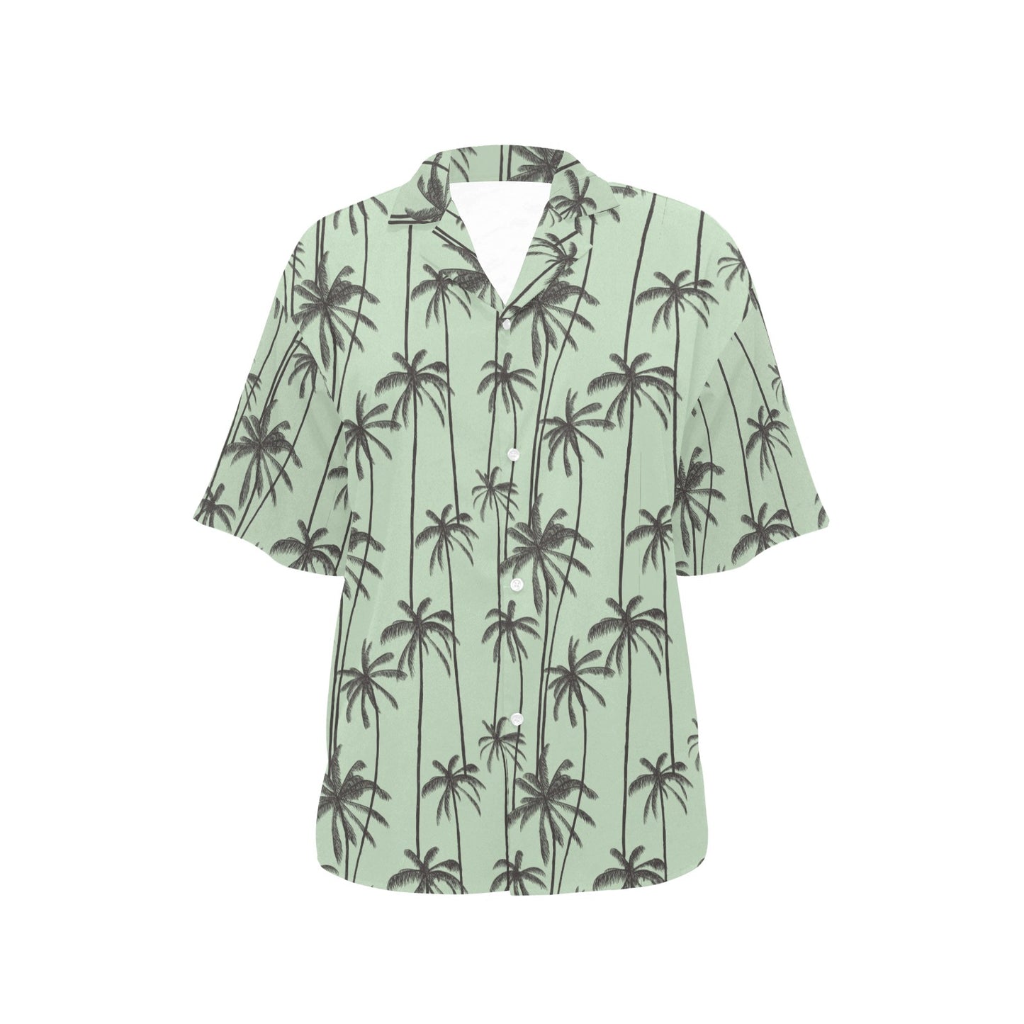 Palm Tree Pattern Print Design A04 Women's Hawaiian Shirt
