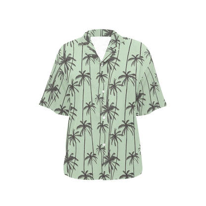 Palm Tree Pattern Print Design A04 Women's Hawaiian Shirt