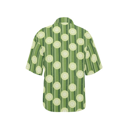 Cucumber Pattern Print Design CC03 Women's Hawaiian Shirt