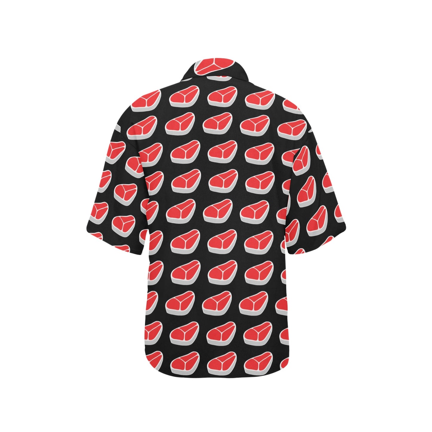 Steak Print Design LKS303 Women's Hawaiian Shirt