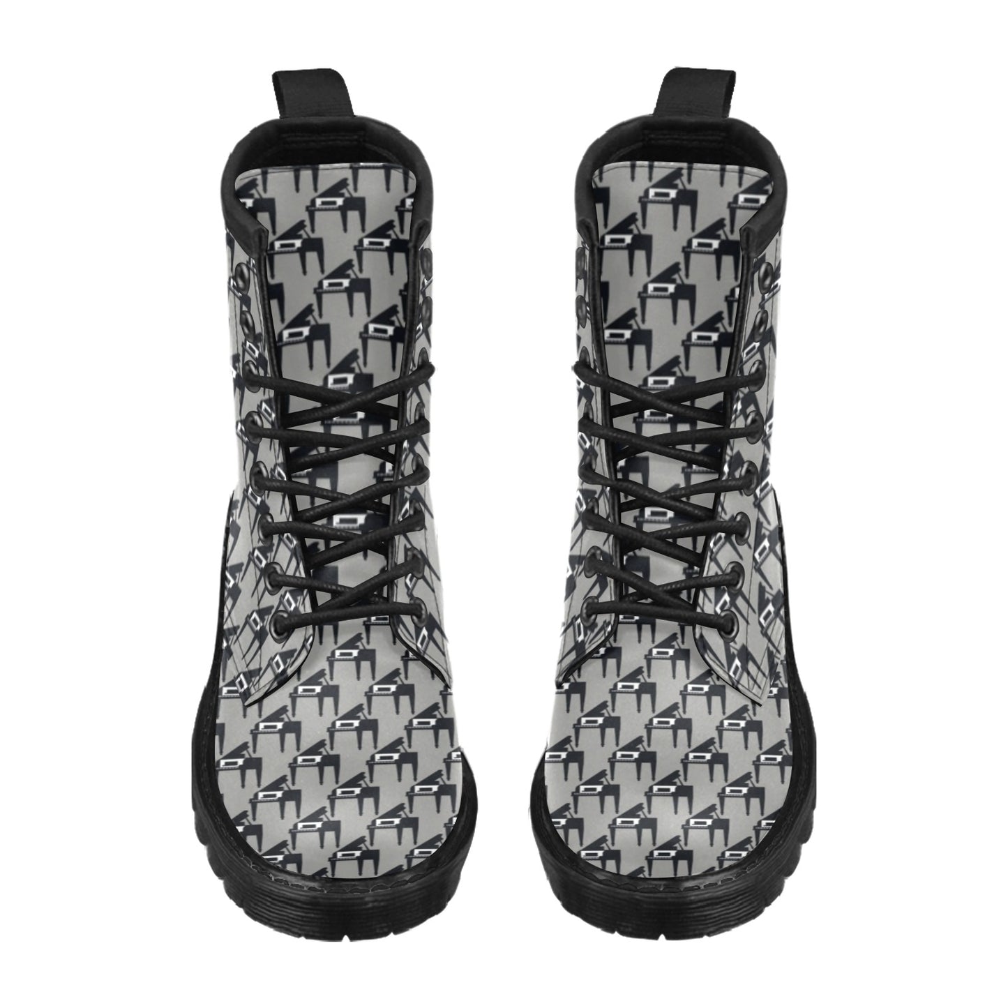 Piano Print Design LKS404 Women's Boots