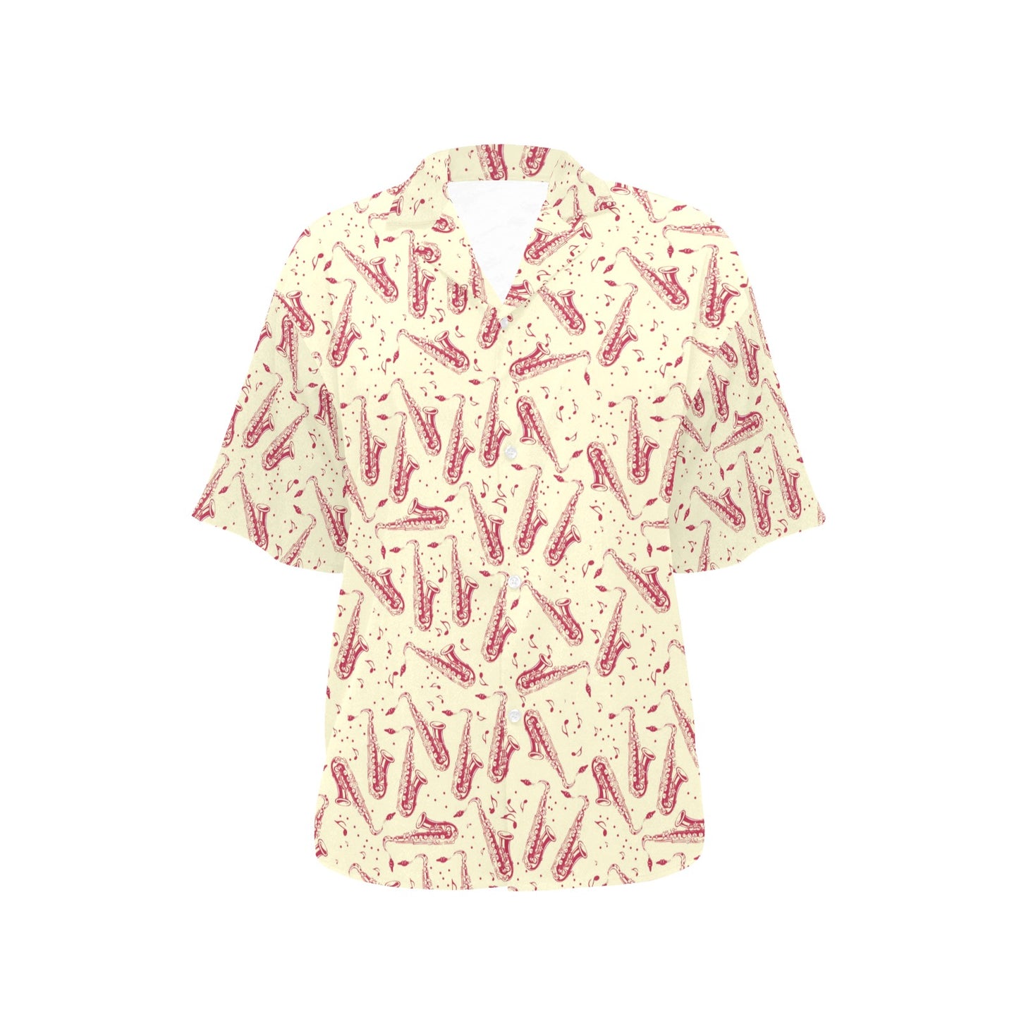 Saxophone Print Design LKS402 Women's Hawaiian Shirt