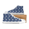 Sea Lion Print Design LKS403 High Top Women's White Shoes