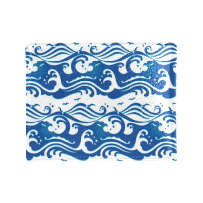 Wave Print Design LKS303 Men's ID Card Wallet