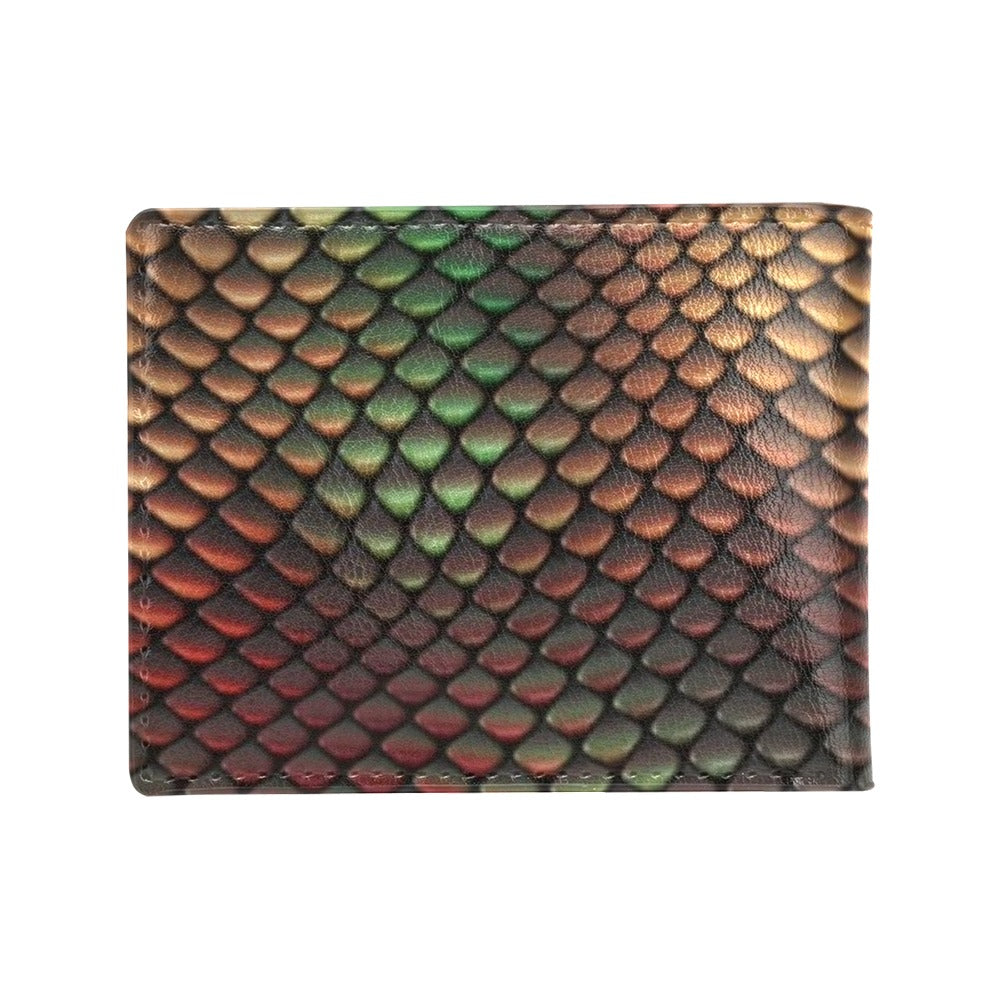 Snake Skin Colorful Print Men's ID Card Wallet