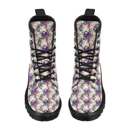 Sheep Print Design LKS403 Women's Boots