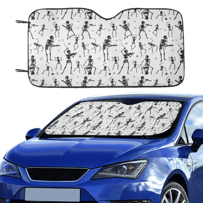 Skeleton Music Player Print Design LKS303 Car front Windshield Sun Shade