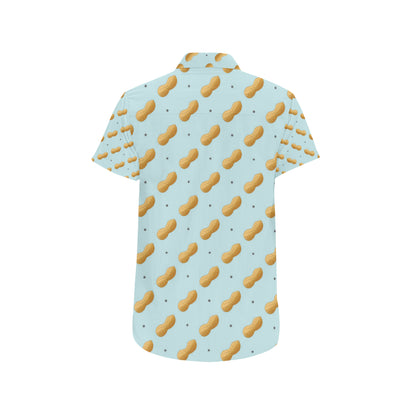 Peanut Pattern Print Design A03 Men's Short Sleeve Button Up Shirt