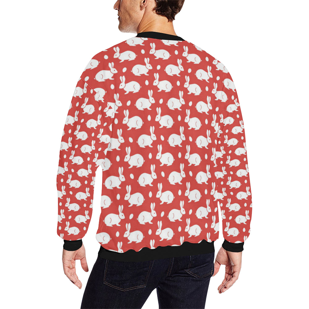 Rabbit Pattern Print Design RB017 Men Long Sleeve Sweatshirt