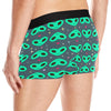 Alien Head Heart Pattern Print Design 03 Men's Boxer Briefs