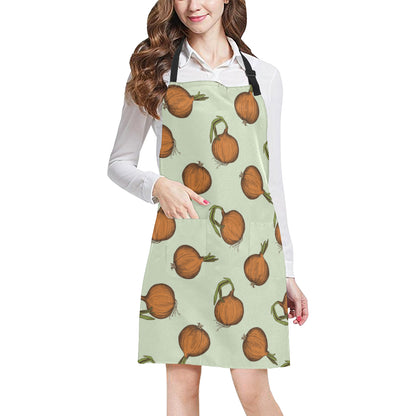 Onion Pattern Print Design A05 Apron with Pocket