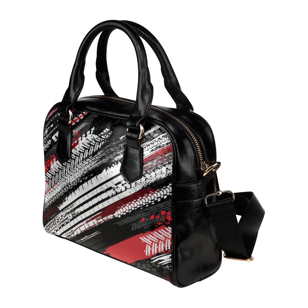 Racing Pattern Print Design A03 Shoulder Handbag