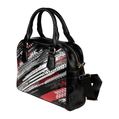 Racing Pattern Print Design A03 Shoulder Handbag