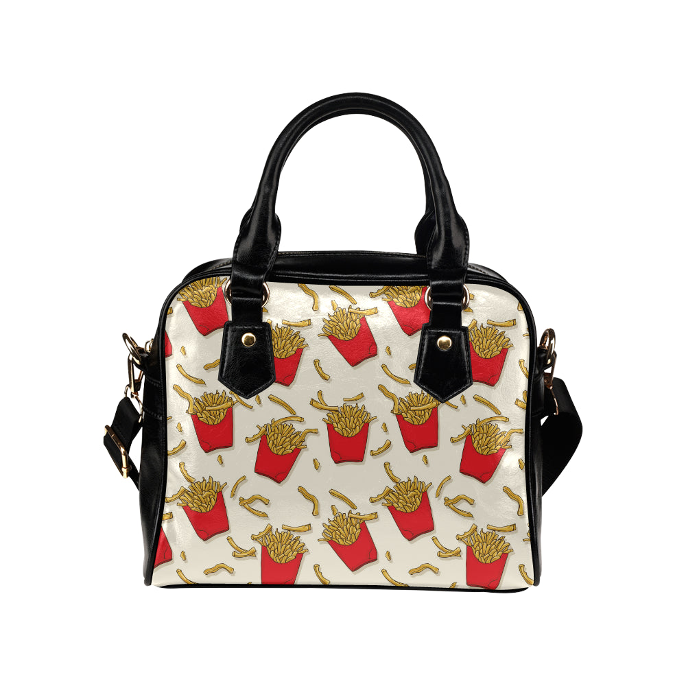 French Fried Pattern Print Design 01 Shoulder Handbag
