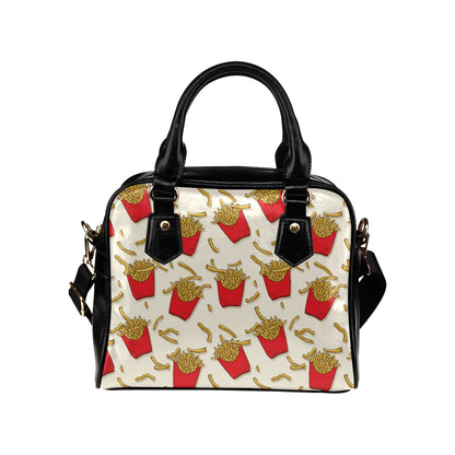 French Fried Pattern Print Design 01 Shoulder Handbag
