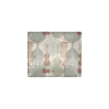 Violin Pattern Print Design 01 Men's ID Card Wallet