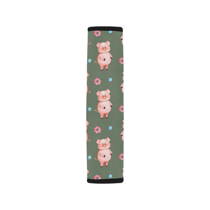 Pig Pattern Print Design 03 Car Seat Belt Cover