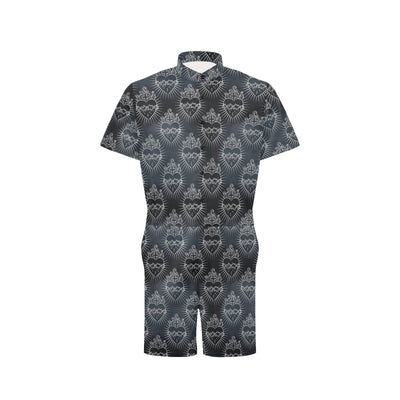 Christian Heart Tattoo Style Men's Romper