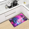 Galaxy Night Purple Space Print Kitchen Mat