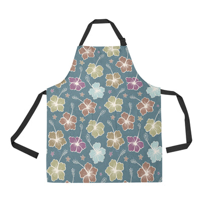 Hibiscus Pattern Print Design HB033 Apron with Pocket